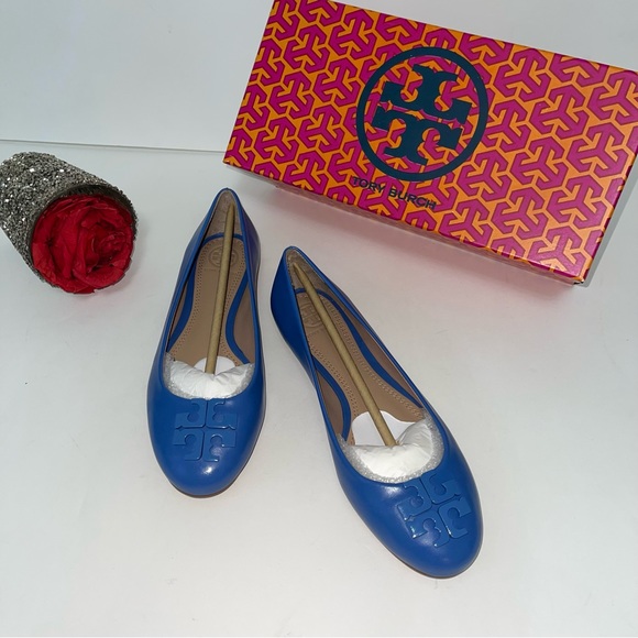 Tory Burch Lowell Ballet Flat In Chambray Color- New In Box- Reemoly - Picture 3 of 17